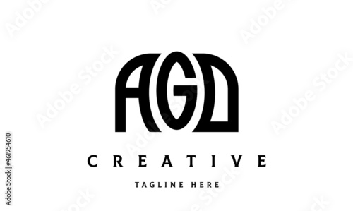 AGD creative taj three latter logo vector