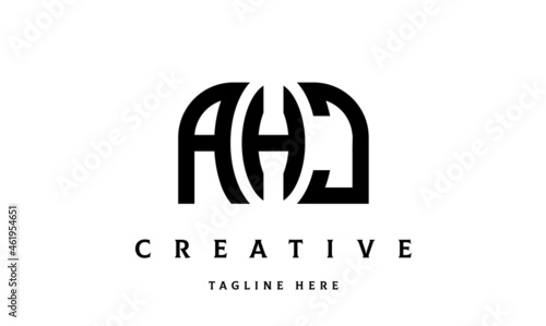 AHJ creative taj three latter logo vector