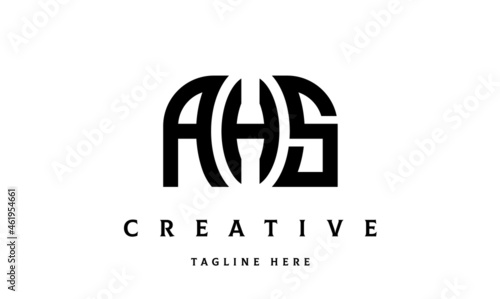 AHS creative taj three latter logo vector