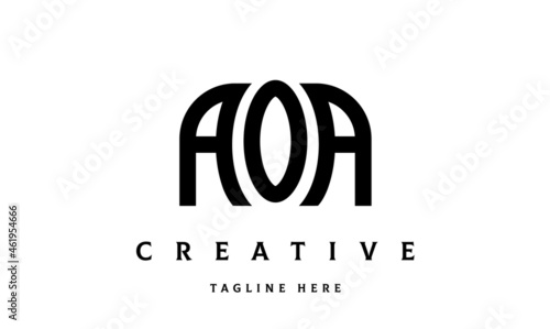 AOA creative taj three latter logo vector