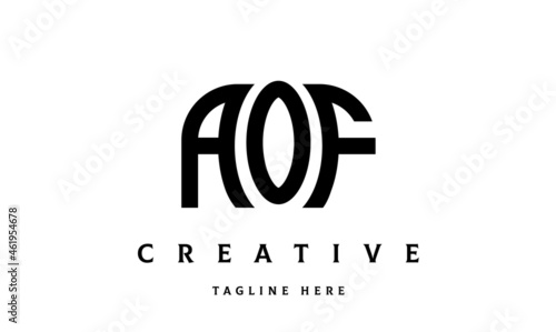 AOF creative taj three latter logo vector