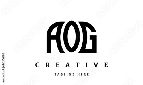 AOG creative taj three latter logo vector