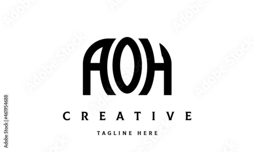 AOH creative taj three latter logo vector