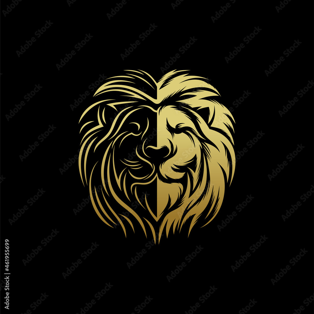 lion  logo design vector template