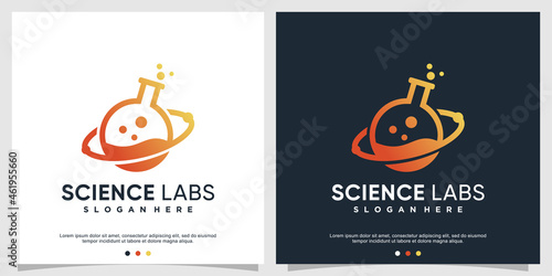 Science logo concept with creative element style Premium Vector part 2