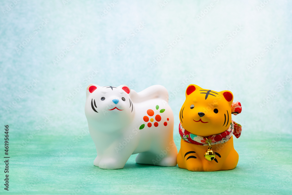 2022年の干支は壬寅（みずのえ・とら）虎　寅年の年賀状素材