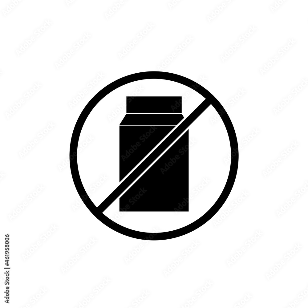 Lactose free icon isolated on white background Lactose free icon isolated on white background