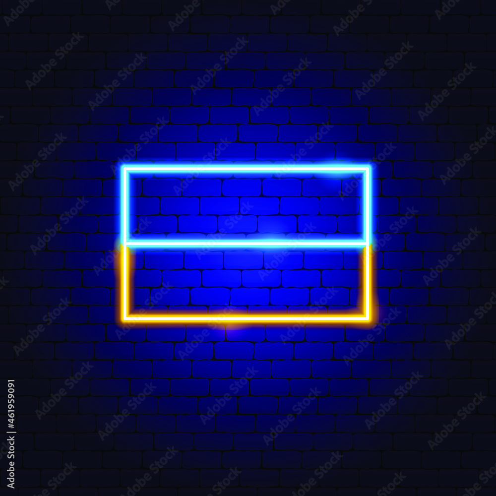 Ukrainian Flag Neon Sign. Vector Illustration of Ukraine Promotion. Ukrainian Flag Neon Sign. Vector Illustration of Ukraine Promotion.