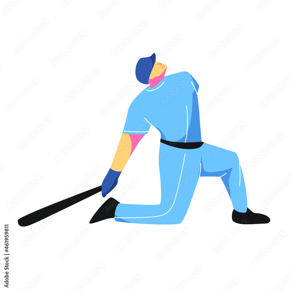 Obraz premium softball flat illustration