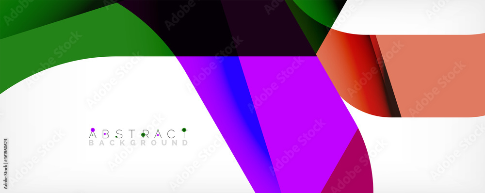 Minimal abstract background - color overlapping shapes on white with shadow lines. Vector Illustration For Wallpaper, Banner, Background, Landing Page Minimal abstract background - color overlapping shapes on white with shadow lines. Vector Illustration For Wallpaper, Banner, Background, Landing Page