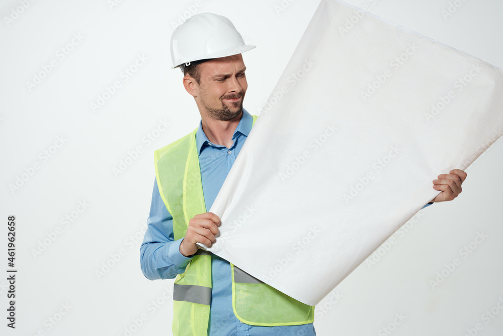 man reflective vest Professional Job Working profession