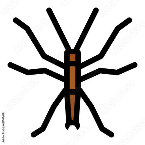 Filled outline icon for walking sticks bug.