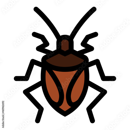 Filled outline icon for tick bug.
