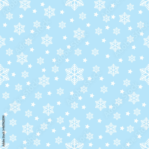 Seamless pattern with snowflakes. Christmas background. Vector illustration. 