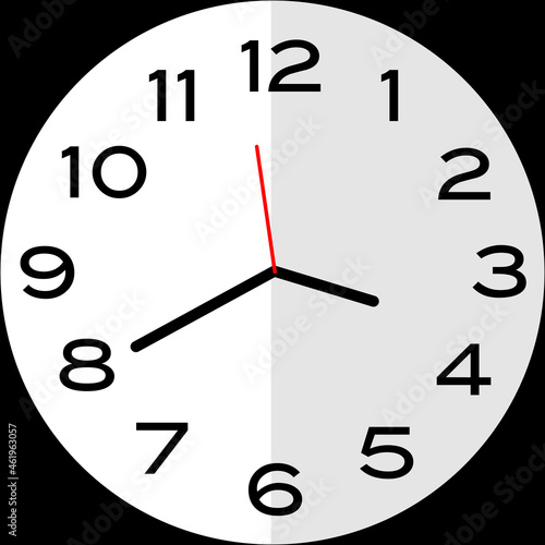 20 minutes to 4 o'clock analog clock icon