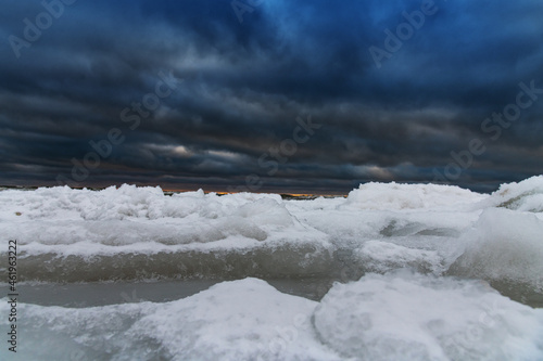 Icy and dark Baltic sea. © Janis Smits
