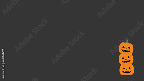 3つ重なったハロウィンのオバケかぼちゃ・ジャックオーランタン