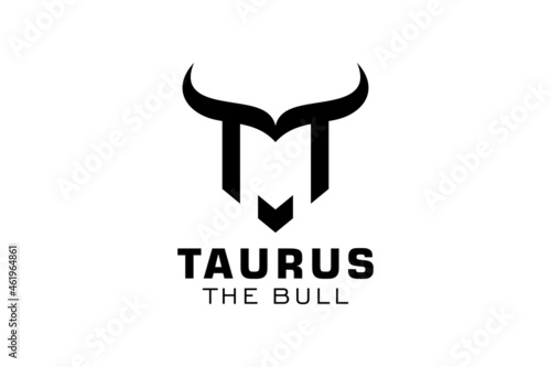 Letter M logo, Bull logo,head bull logo, monogram Logo Design Template Element