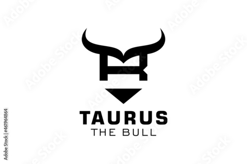 Letter R logo, Bull logo,head bull logo, monogram Logo Design Template Element