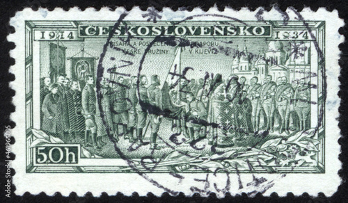 Postage stamps of the Czechoslovakia. Stamp printed in the Czechoslovakia. Stamp printed by Czechoslovakia.