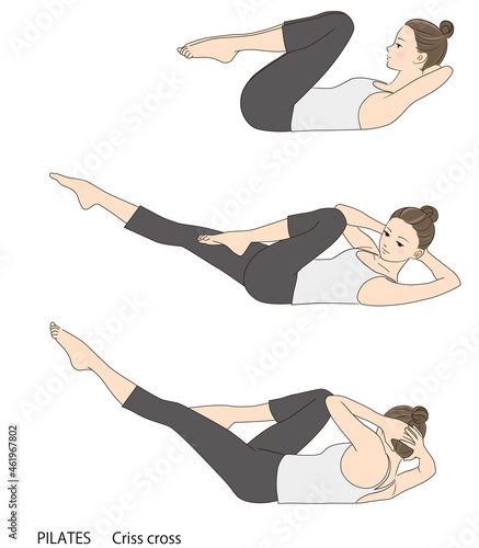 Pilates sequence, Criss cross