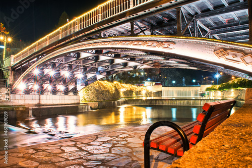 Trikala town during Christmas holidays. A famous winter destination.
 photo