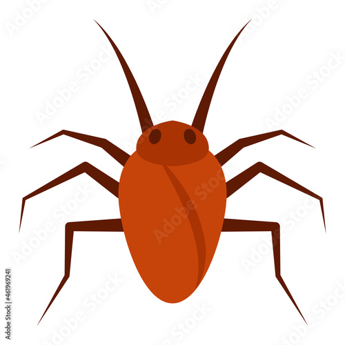 Flat color icon for cockroach.