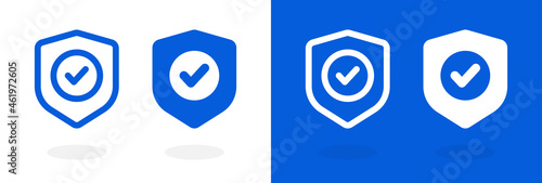 Security shield protected icon set.