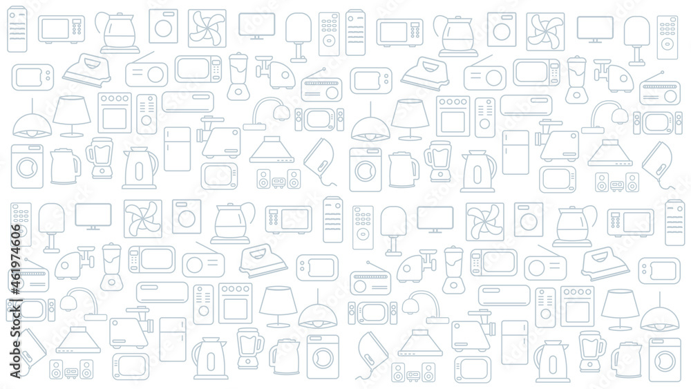 household appliances icon background. home appliances icon background.