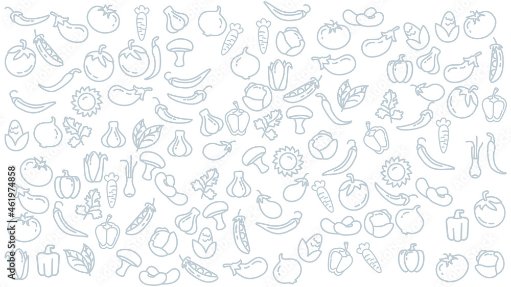 vegetables background. vegetarian line icon background.