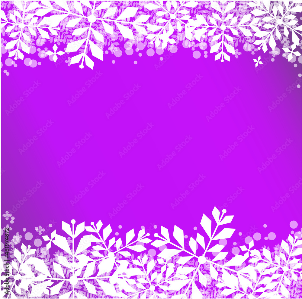lilac background with snowflakes