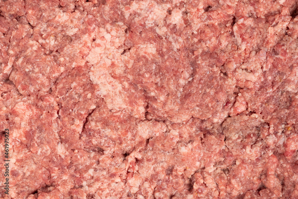 Raw minced meat texture background. Chopped meat background. fresh raw ground pork heap. Top view Raw minced meat texture background. Chopped meat background. fresh raw ground pork heap. Top view