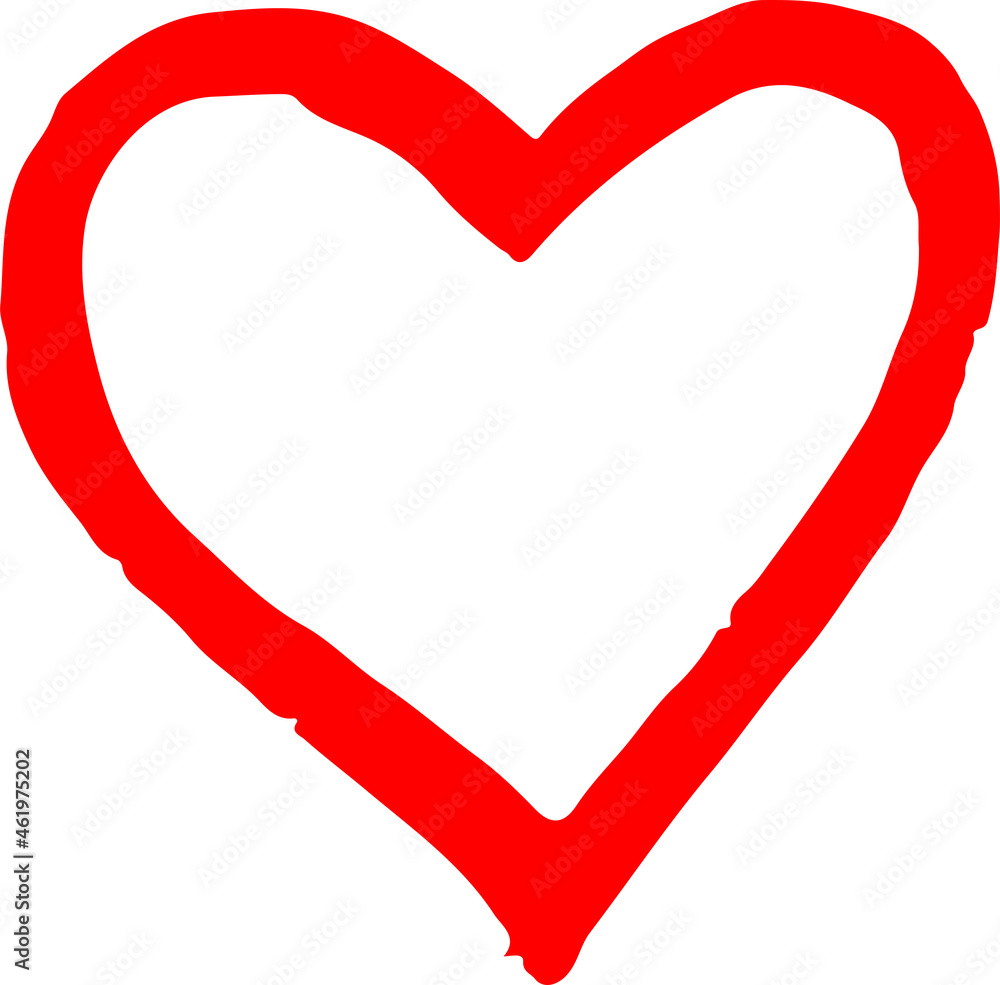 Hand draw Heart icon love sign design Hand draw Heart icon love sign design