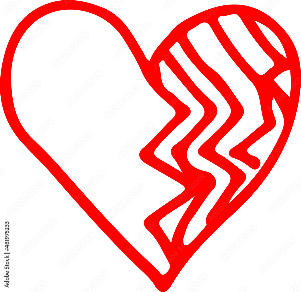 Hand draw Heart icon love sign design Hand draw Heart icon love sign design