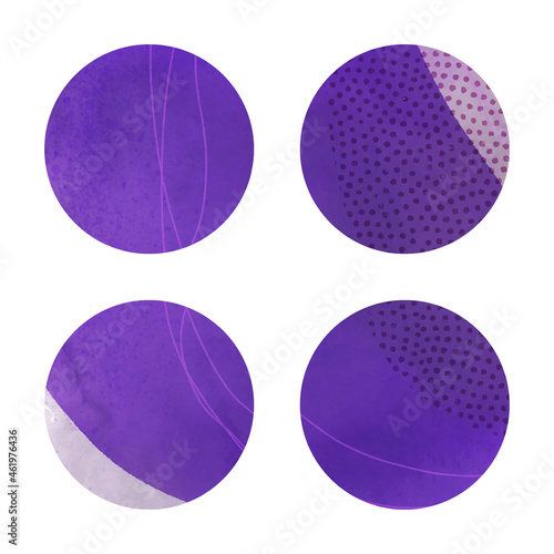 Set of watercolor stain. Spots on a white background. Watercolor texture with brush strokes