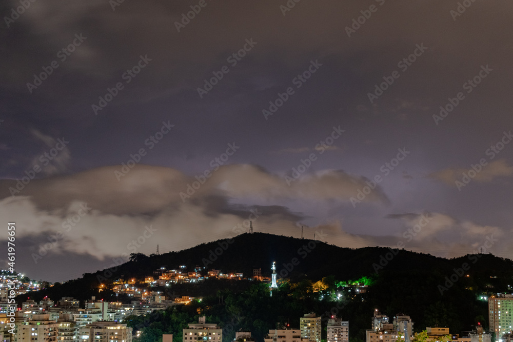 Photo with the Basilica of Our Lady Help of Christians (Basílica de Nossa Senhora Auxiliadora), one of the largest in Niterói, Rio de Janeiro, Brazil