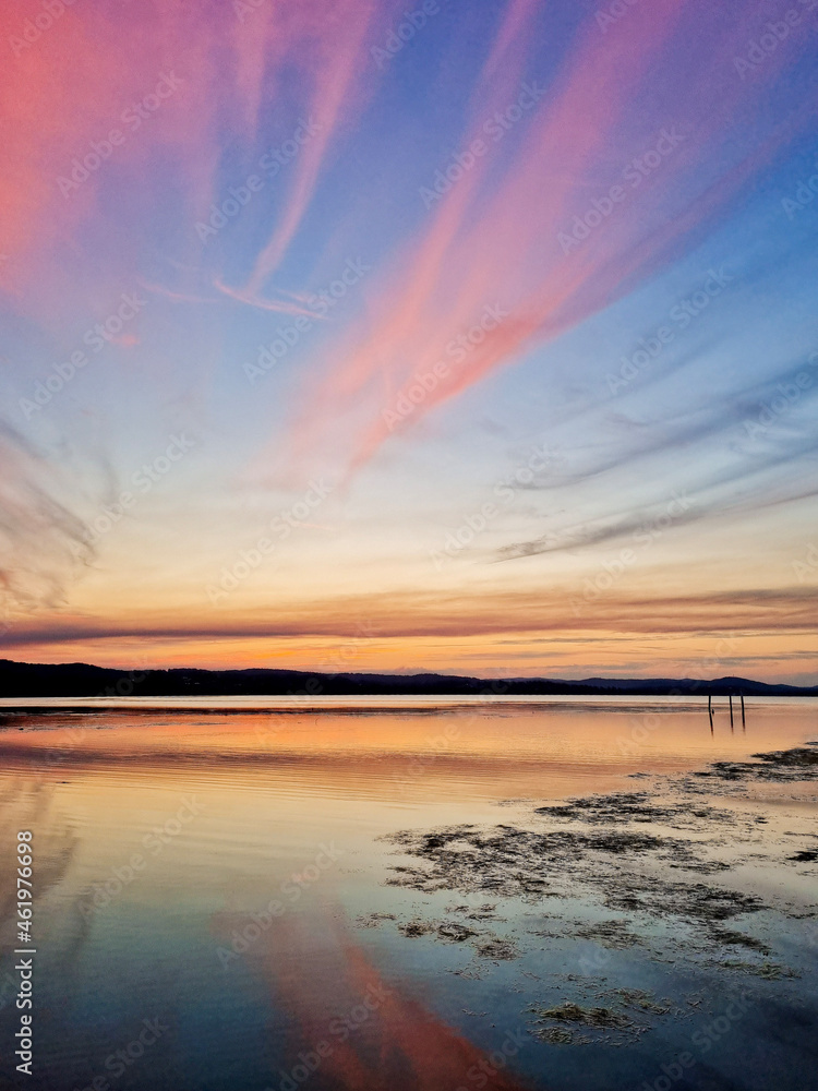 sunset over the sea