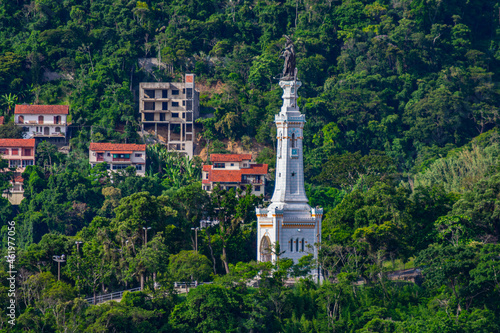 Photo with the Basilica of Our Lady Help of Christians (Basílica de Nossa Senhora Auxiliadora), one of the largest in Niterói, Rio de Janeiro, Brazil