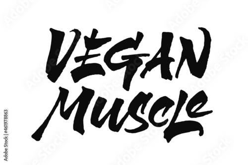 Vegan Muscle lettering design