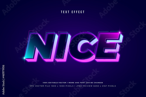Nice 3d text effect on dark purple background