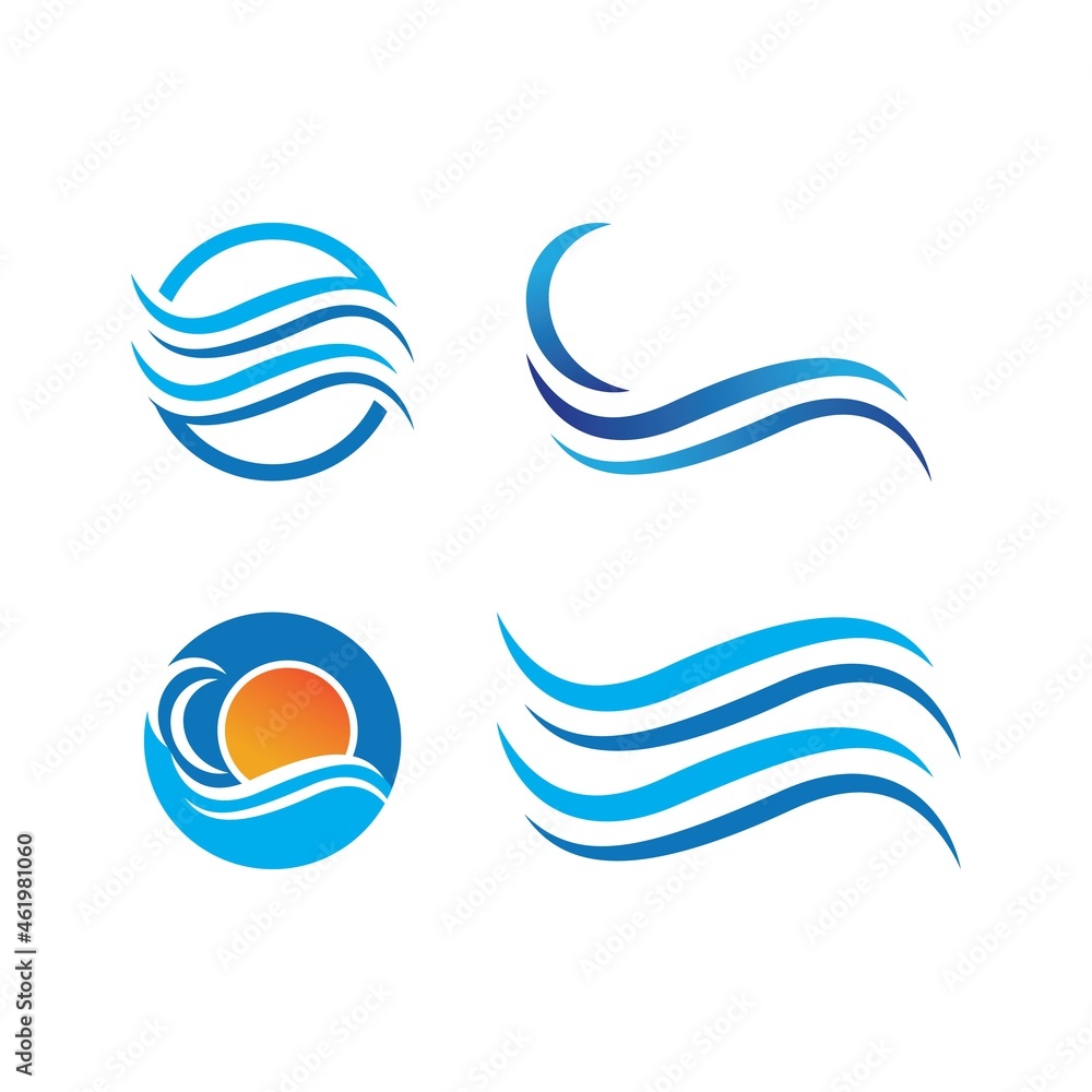 Obraz premium water wave icon vector illustration design
