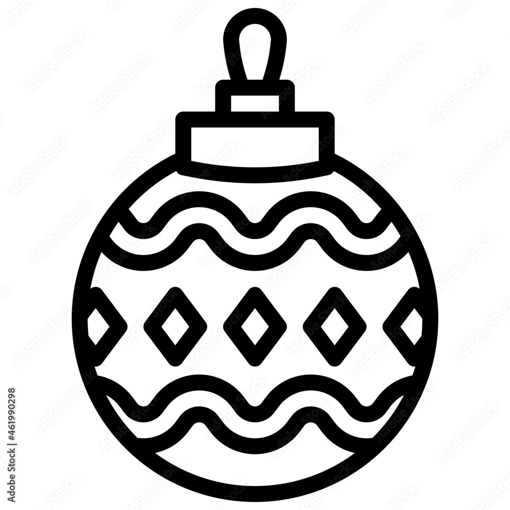 BAUBLE line icon,linear,outline,graphic,illustration BAUBLE line icon,linear,outline,graphic,illustration