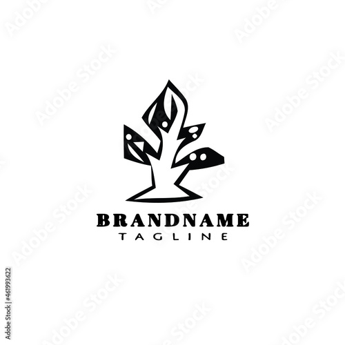burning bush logo cartoon icon design template black isolated creative illustration
