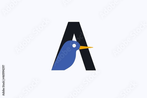 designModern bird design shaped in a subtle A design