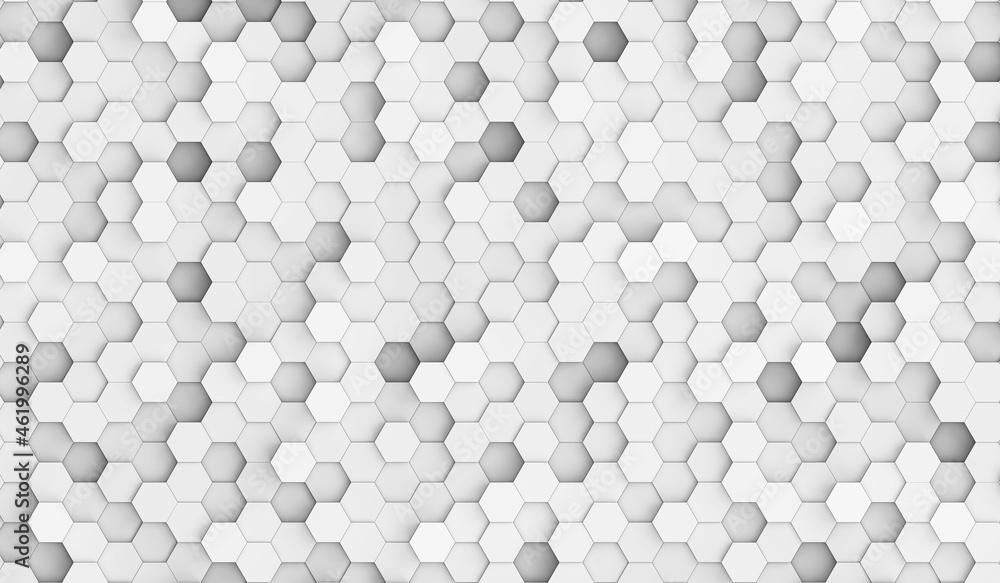 White hexes background texture. Hexagonal texture. 3d illustration White hexes background texture. Hexagonal texture. 3d illustration