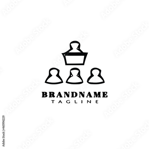 business group logo cartoon icon design template black isolated illustration