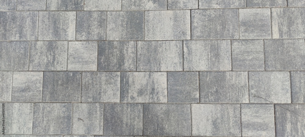 custom made wallpaper toronto digitalBlack and white tiled floor. Smooth surface lined with smooth gray rectangular and square tiles. The tiles are of different colors in shades of light, dark gray and black.