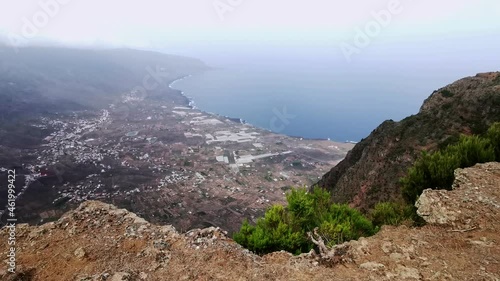  View of El Golfo from Jinama viewpoint. El Hierro island. Spain	