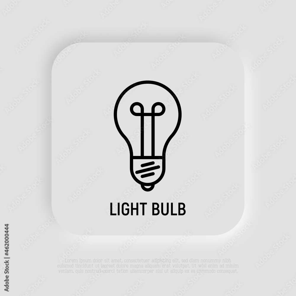 Light bulb thin line icon. Modern vector illustration. Light bulb thin line icon. Modern vector illustration.