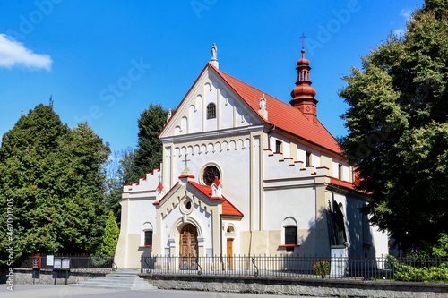 NOWE BRZESKO  POLAND - SEPTEMBER 05  2021  Church of All Saints in Nowe Brzesko  Poland.